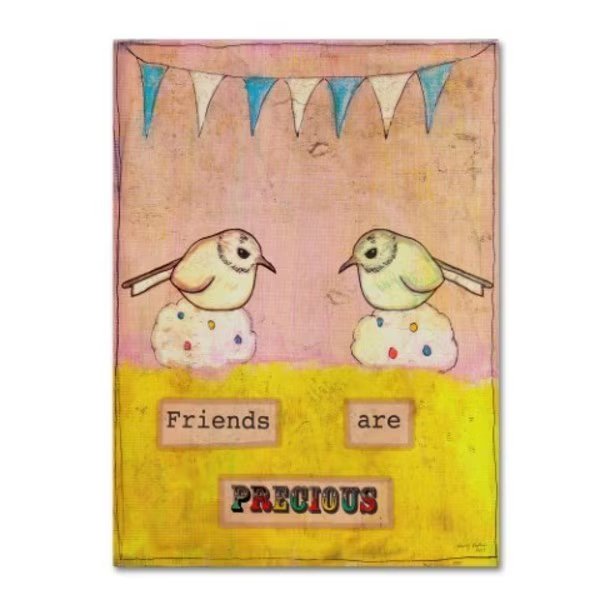 Tammy Kushnir 'Friends Are Precious' Canvas Art, 18x24, Trademark Fine Art, Mfr#: ALI11087-C1824GG